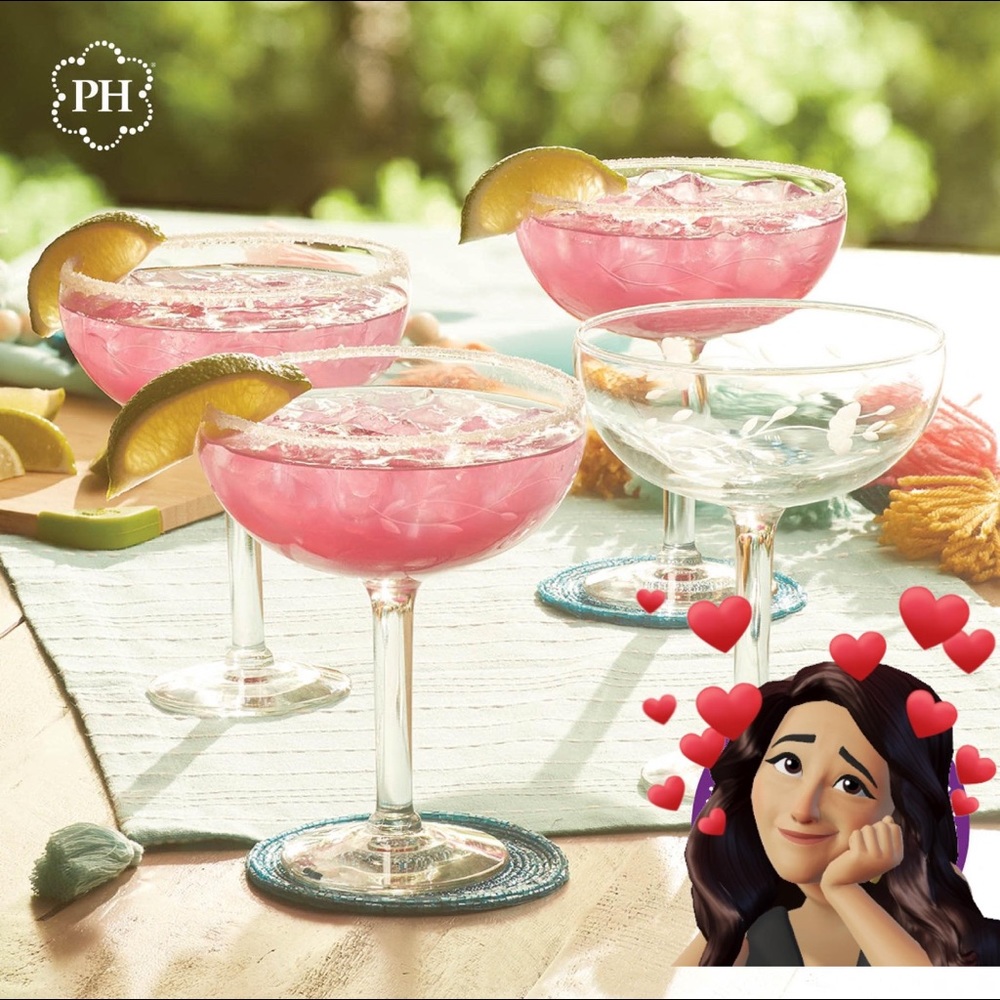 Copas para margaritas de Princess house